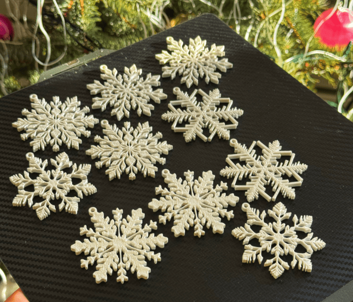 3d printed christmas decorations_indoor_christmas snowflakes